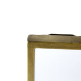 32x1x32" Poppy Mirror with Gold Metal Frame Contemporary Design for Bathroom, Entryway Wall Decor W2078124324