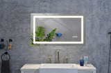 ZUN LED Bathroom Mirror 40 "x 32" with Front and Backlight, Large Dimmable Wall Mirrors with Anti-Fog, W928P177834