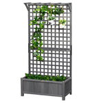 ZUN Wood Planter with Trellis for Vine Climbing （Prohibited by WalMart） 62491236