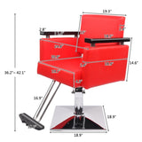 ZUN Hair Beauty Equipment Hydraulic Barber Chair Modern Red Styling Salon Haircut 99235693