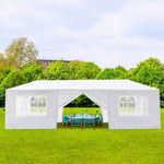 ZUN 10'x30' Outdoor Party Tent with 8 Removable Sidewalls, Waterproof Canopy Patio Wedding Gazebo, White 97185781