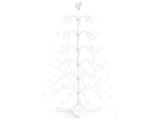 6ft White PVC Metal Artificial Christmas Tree with Bow Topper, No Extra Ornaments, Daily Decor Tree 97051458