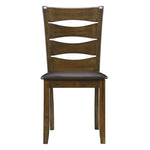 ZUN Transitional Style Unique Back Design Set of 2pc Wooden Side Chairs Brown Finish Dining Room B01156048