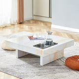 A modern and practical coffee table with imitation marble patterns, made MDF material. The fusion W1512P353532