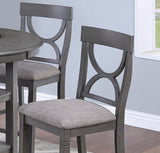 ZUN Counter Height Dining Table w Storage Shelve 4x Chairs Padded Seat Unique Design Back 5pc Dining Set B011P145834