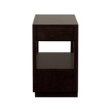 ZUN 2 Drawers Nightstand with Shelf in Smoked Peppercorn Finish B016P255632