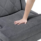 Modern Luxury Dark Gray Chenille Upholstery Wingback Accent Chair 1pc Gold Finish Metal Legs Pocket B011P308541