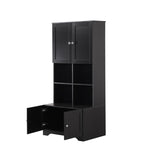 ZUN Tall and Wide Bathroom Floor Storage Cabinet, Bathroom Storage Unit, Freestanding Cabinet with 4 N725P179705B