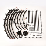2 Tiers Wagon Wheel Chandelier Wooden Farmhouse 36-Light, Black Metal Chandeliers W1592P264853