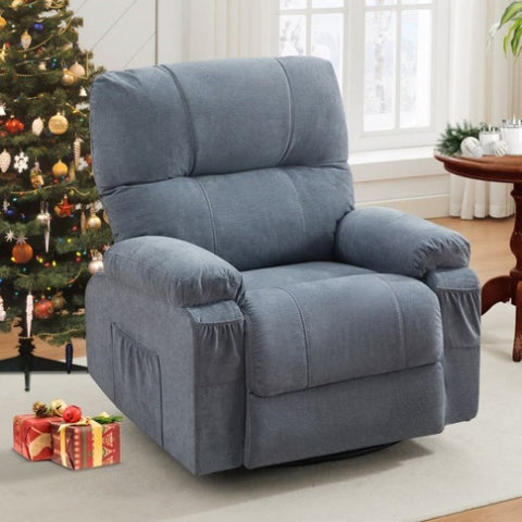 ZUN Recliner chair,360 degree rotating swing single sofa chair, equipped with soft cushion and backrest, W1521P265841