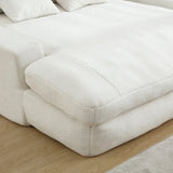 COOLMORE Chenille 2-seater lazy sofa With 5 back pillows,Comfy Sofa- Deep Seat Couch for Living W395P197923
