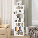 ON-TREND 23.6'' Rotating Shoe Rack Tower, 7-Tier Spinning Shoe Shelf with 5 Grids Per Layer, N721P180790K