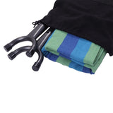ZUN Portable Outdoor Polyester Hammock Set Blue & Green 12529940
