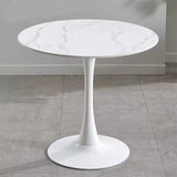 Marble Texture Round Table, Dining Table, Modern Dining Table,Kitchen Table, MDF Top and Steel Base W2641P300028