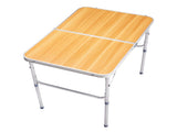3ft Aluminum Alloy Folding Table wood grain color 07929518