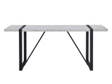 Modern Dining Table, 55 inch Kitchen Table for 4 People, Rectangular Dinner Table for Dining Room, WF312270AAG