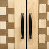 K&K 53.2"W 3D Woven Checkerboard Pattern Design Kitchen with Drop Leaf, Rolling Kitchen N707P215328Y