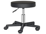 Round Stool Plastic Arch Feet Rotation Bar Stool Black 01948759
