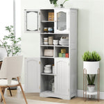 ZUN Bathroom Storage Cabinet with Glass Doors and Shelves 70453917