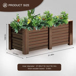 ZUN Wood Garden Bed for Growing Flowers, Planter Garden Boxes Outdoor Planter Box, Wood Container 88258965
