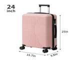 Non-TSA customs lock 5-in-1 PP trolley case, 12in, 16in, 20in, 24in, 28in PP rose color 45111580