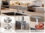 Commercial Single Handle Kitchen Sink Faucet Brushed Nickel Pull Down Sprayer Design T5879P505859