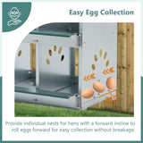 ZUN 8 Compartment Chicken Nesting Boxes,For Laying Eggs, Metal Poultry Nest Box Wall Mount for Chickens, W1422P246453