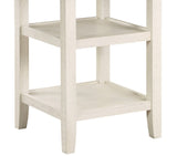 Brown and Antique White Finish 1pc Counter Height Table with 2x Display Shelves Transitional Style B01155789