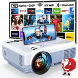 Projector with WiFi and Bluetooth, FUDONI 5G WiFi Native 1080P Projector 14000L 4K Supported, 19685960