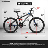 A2460 24-Inch MTB Bike with Disc Brakes, 21-Speed Gear System, Sturdy Durable Frame,Tool Kit, Ideal W2563P280834