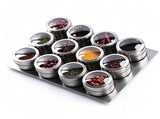Upgrade Magnetic Spice Jars 12pcs Wall Mounted,Stainless Steel Spice Tins 82865446
