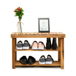 ZUN Acacia Wood Shoe Rack Bench Strong Weight Bearing Upto 200 LBS Best Ideas For Entryway Frontdoor 89611886