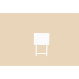 Modern Indoor Folding Tray Table Set of 2, White Finish, Solid Rubberwood, 19 x 14.5 x 26 Inches 43670158