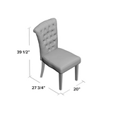 CHARLOTTE KD DINING CHAIR 54259.00BLK