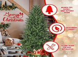 6ft Artificial Christmas Tree, 1168 Branch Tips, Full Lush Hinged Pine with PEPVC Mixed Needles, 45141469