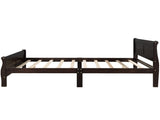 Full Size Wood Platform Bed with Headboard and Wooden Slat Support WF289141AAP
