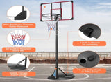 Portable Basketball Hoop Adjustable 7.5ft - 9.2ft with 32 Inch Backboard for Youth Adults Indoor 27851282