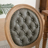 French Style Solid Wood Frame Antique Painting,Hand-pulled buckle decoration PU artificial leather W1143137915
