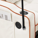 Convertible Sleeper Chair Sofa Adjustable Pull Out Sleeper Chair Multi-Pockets Folding Sofa W2353P206616