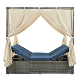 ZUN Adjustable Sun Bed With Curtain,High Comfort,With 3 Colors 27294957