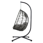 ZUN Egg Chair Stand Indoor Outdoor Swing Chair Patio Wicker Hanging Egg Chair Hanging Basket Chair W1703P163948