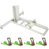 1800 Lb. Capacity Motorcycle Stand/Wheel Chock,adjustable heavy duty with 4 sets tie down W46542402