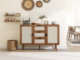 ZUN 2 Door 3 Drawer Cabinet, Accent Storage Cabinet, Suitable for Living Room, Bedroom, Dining Room, W688137477