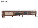 86 inch TV Stand for TVs up to 90", Entertainment Center with App Controlled LED Lights, 2 Drawers & N710P438977P
