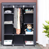 ZUN 67" Portable Closet Organizer Wardrobe Storage Organizer with 10 Shelves Quick and Easy to Assemble 09015276