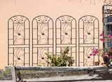 4 Pack Metal Garden Trellis 86.7" x 19.7" Rustproof Trellis for Climbing Plants Outdoor Flower W1586P268031