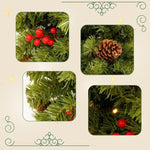 ZUN 6ft Upside Down Hanging Quarter Tree, Christmas tree hanging from the ceiling, Xmas Tree with 300 PX307764AAF