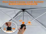 9ft x 9ft Pop Up Canopy Tent with Sidewall, UPF 50 Silver Coated Waterproof Oxford Instant Shelter, 40021628