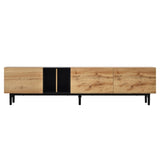 ZUN Modern TV Stand for 80'' TV with 3 Doors, Media Console Table, Entertainment Center with Large WF302939AAP