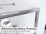 (NEW) 56"-60"W*72" H Semi-Frameless Double Sliding Shower Door, Bypass Shower Door, 1/4" (6mm) Thick W2813P388006